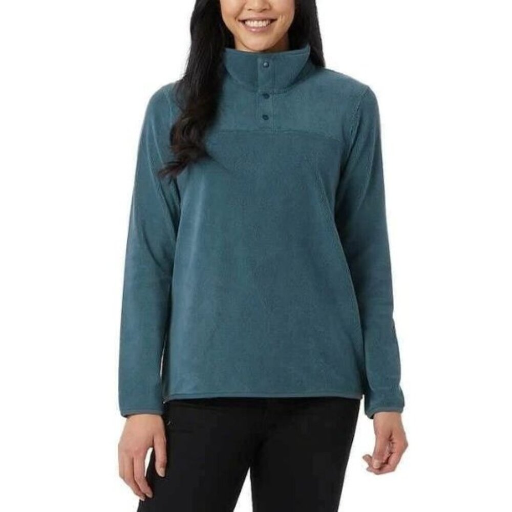 Midnight Muse ~ 32 Degrees Women's 1/4 Button Snap Fleece Pullover ~ XL